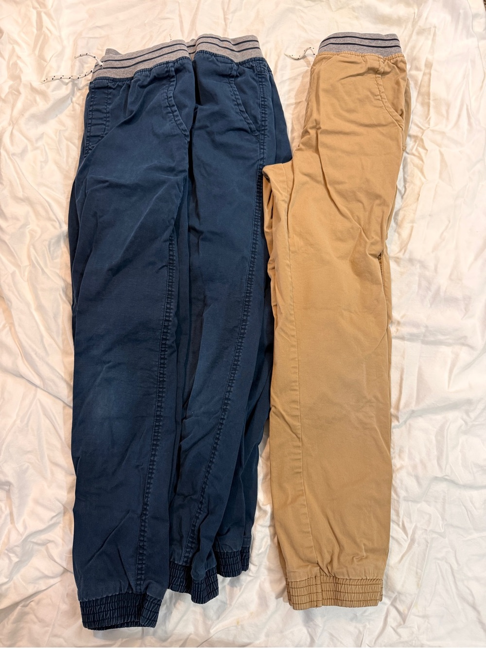 Boys Cat & Jack Elastic-Waist Cotton Jogger Bundle - 2 Navy & 1 Khaki